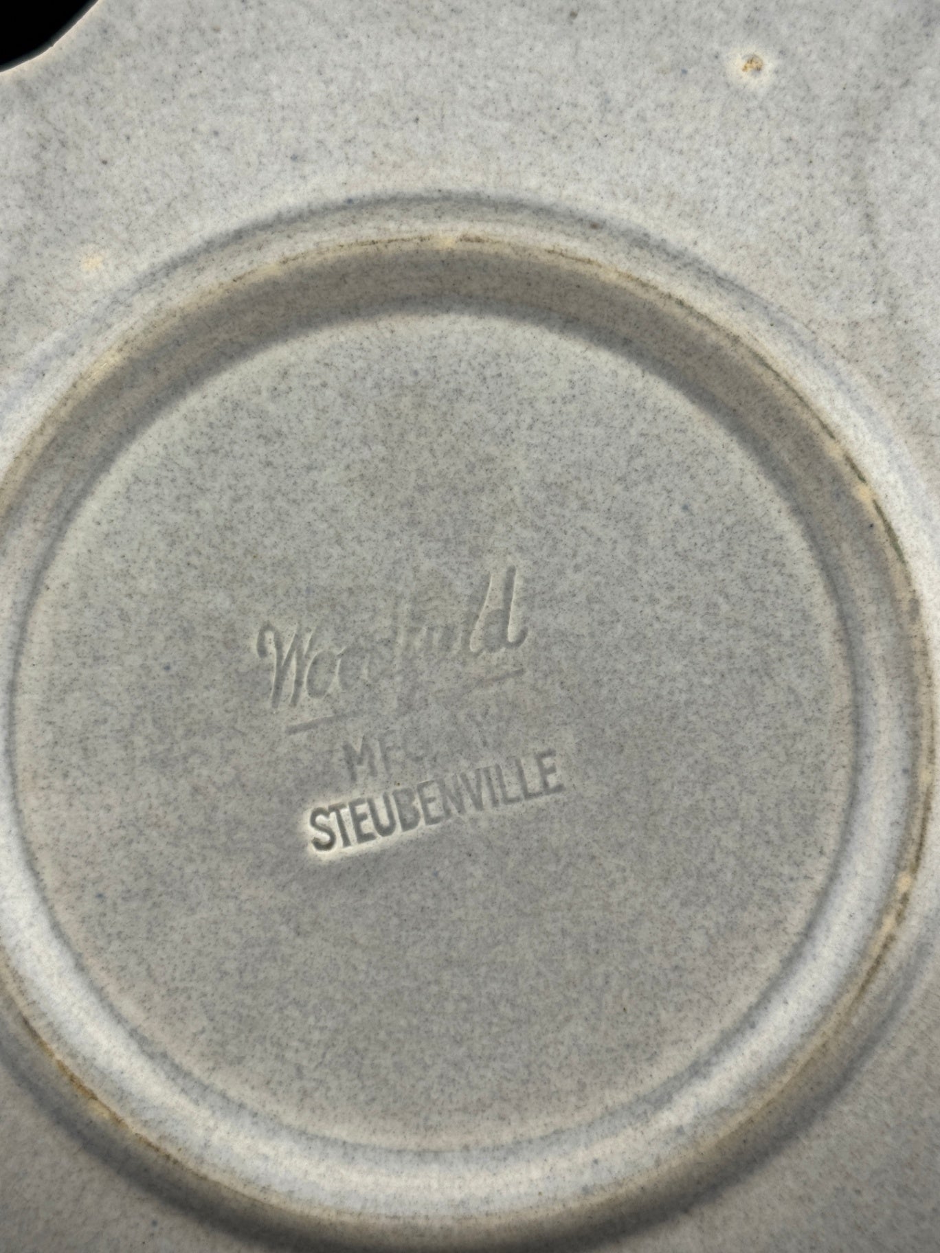Woodfield Dove Gray Plate for Tea & Toast Snack Set by Steubenville