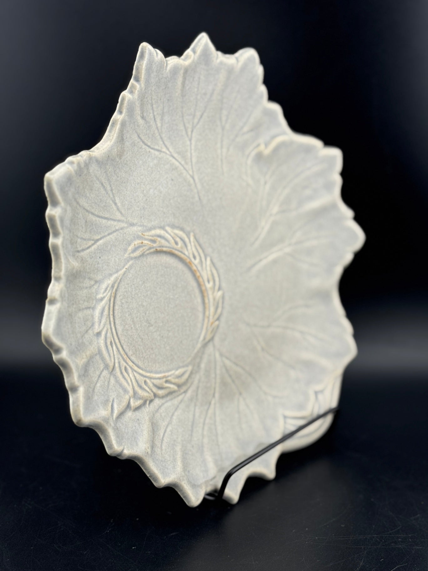 Woodfield Dove Gray Plate for Tea & Toast Snack Set by Steubenville