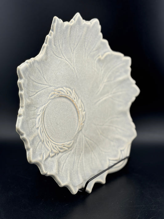 Woodfield Dove Gray Plate for Tea & Toast Snack Set by Steubenville