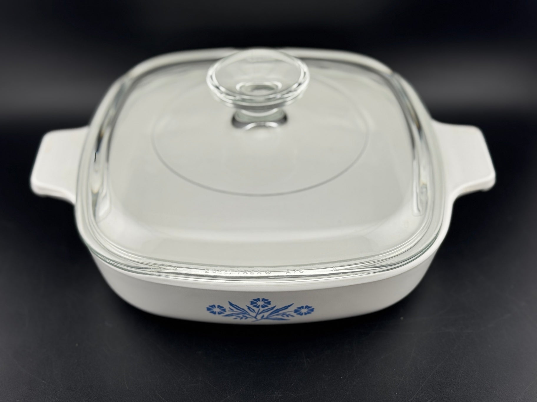 Cornflower Blue by Corning -   .75 Qt Square Casserole with Lid