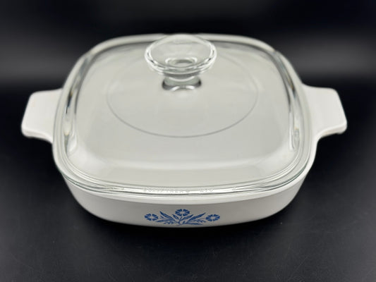 Cornflower Blue by Corning -   .75 Qt Square Casserole with Lid