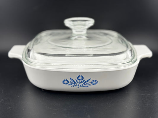 Cornflower Blue by Corning -   .75 Qt Square Casserole with Lid