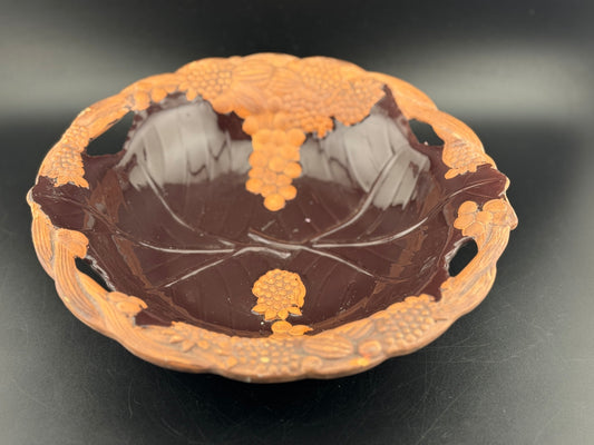 Claire Burke Haind Painted 8.5" Pottery Footed Bowl