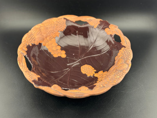 Claire Burke Haind Painted 8.5" Pottery Footed Bowl