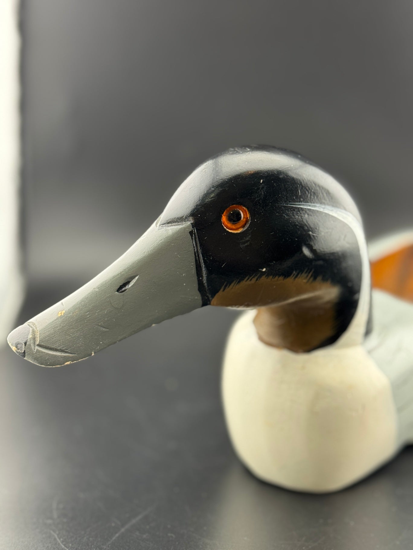 Carved Wooden Loon Matchstick Holder