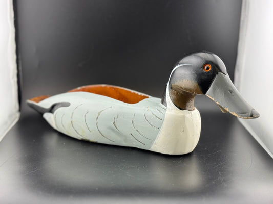 Carved Wooden Loon Matchstick Holder