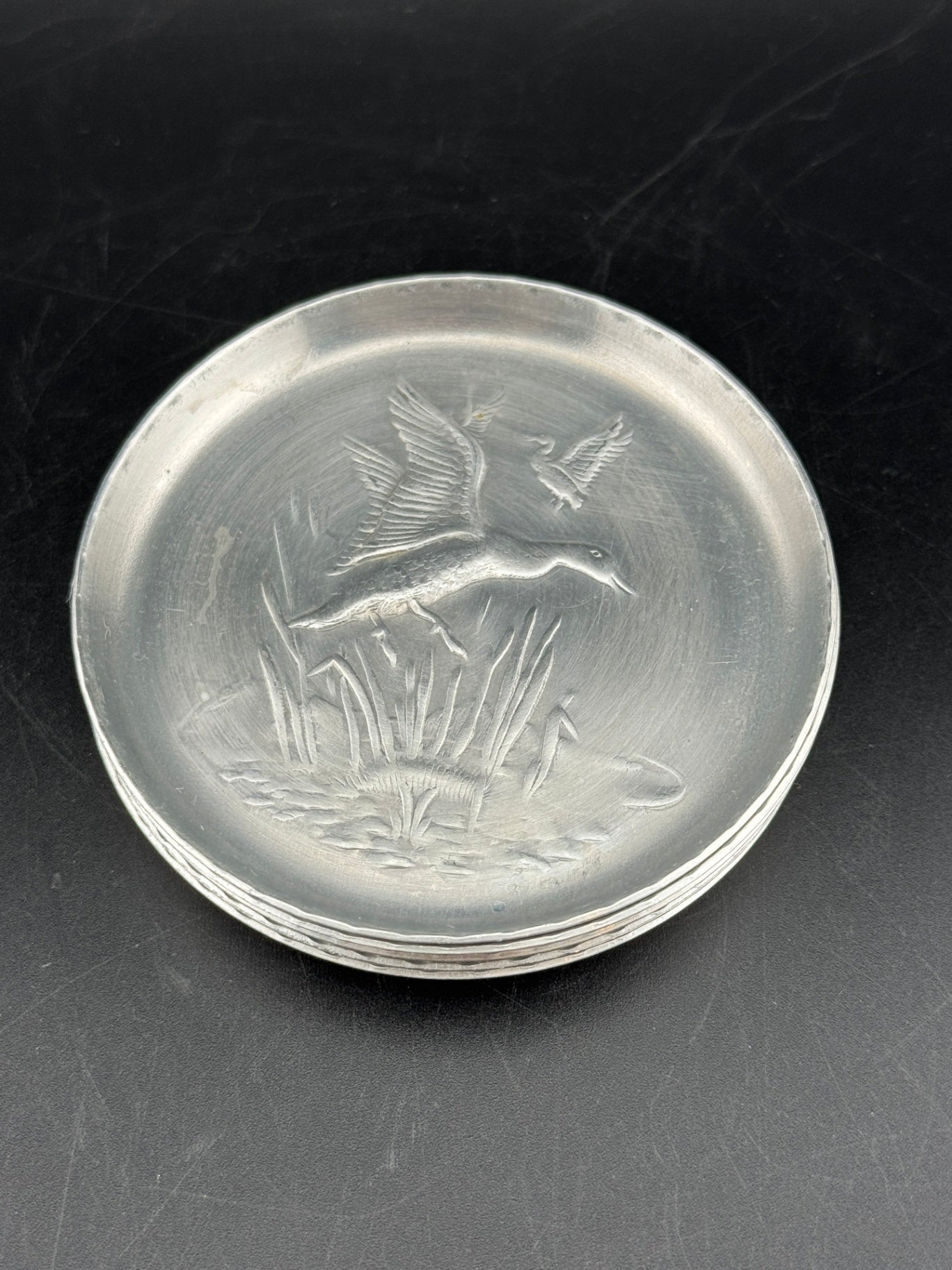 Vintage Aluminum Duck Coasters - Set of 5