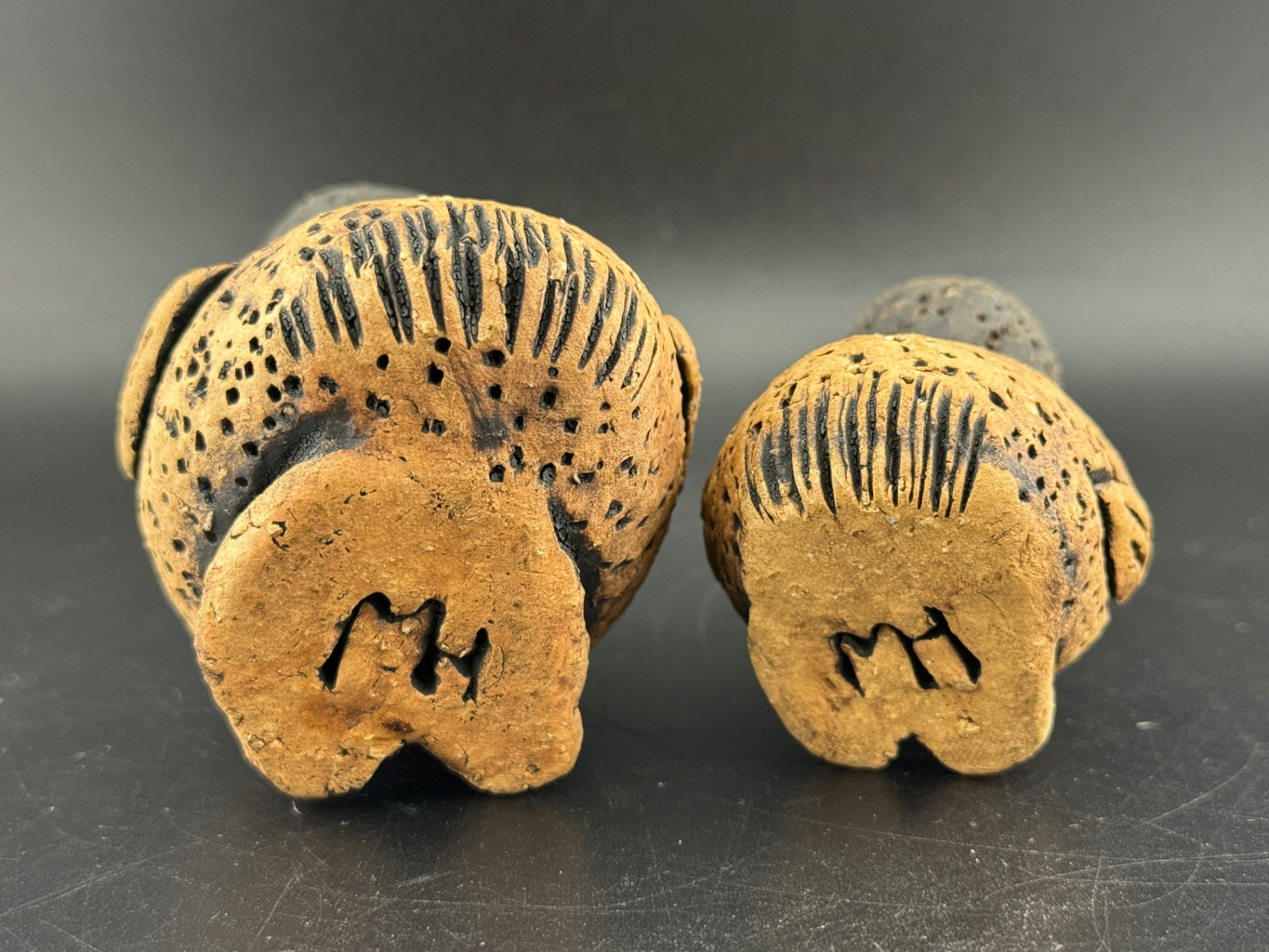 Pair of Signed Studio Pottery Ducks