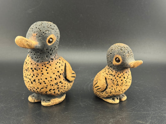 Pair of Signed Studio Pottery Ducks