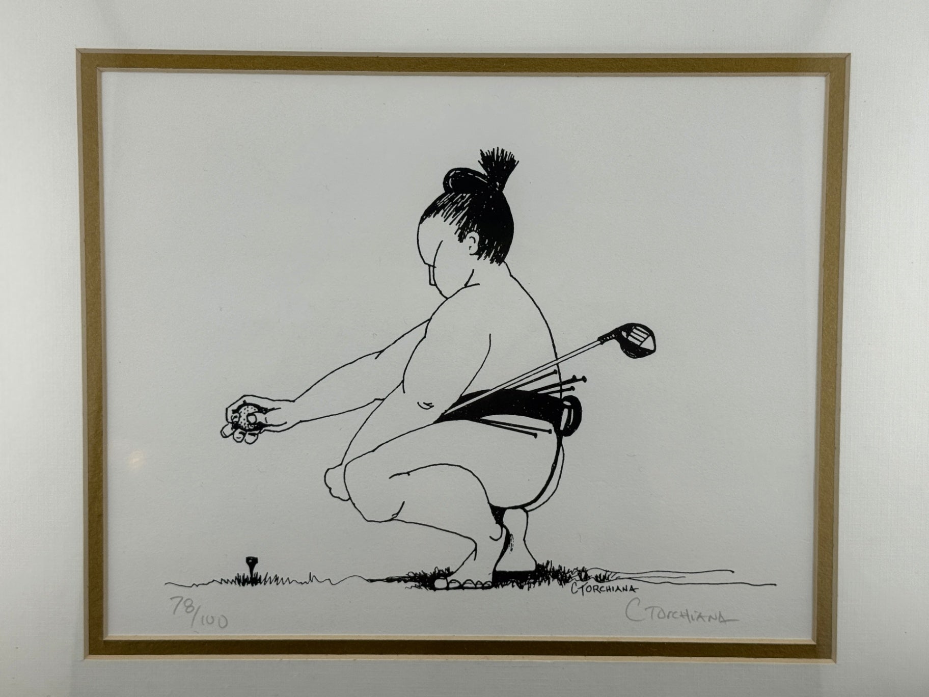 Signed Limited Edition Print "Respect to Par 5" by Cathy Torchiana - 78/100