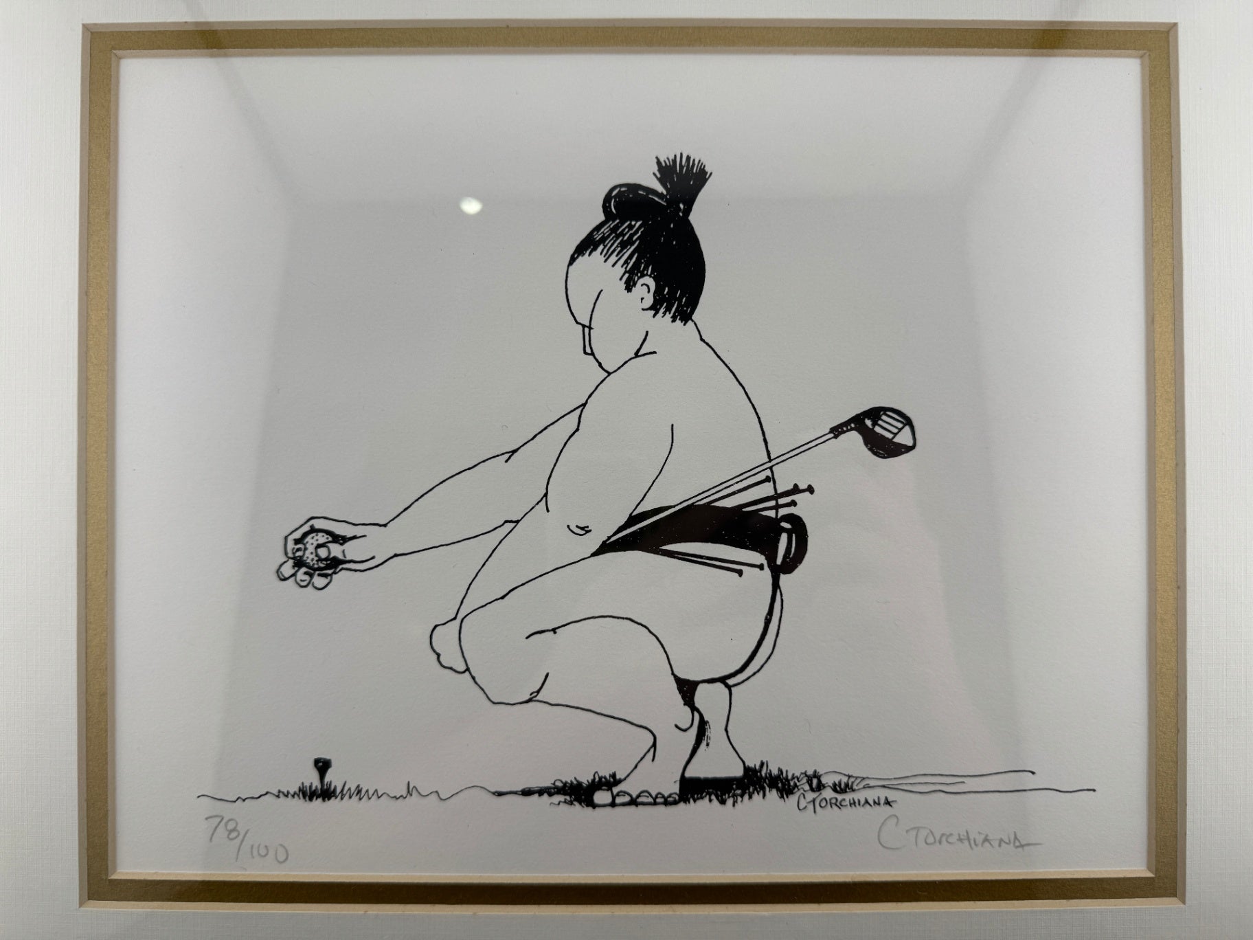Signed Limited Edition Print "Respect to Par 5" by Cathy Torchiana - 78/100