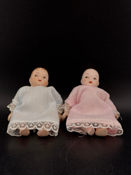 Vintage Porcelain Bisque Miniature Doll