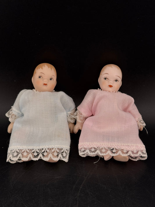 Vintage Porcelain Bisque Miniature Doll