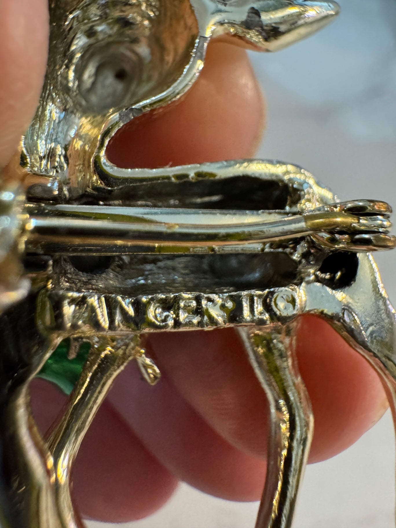 Vintage Goldtone Reindeer Pin