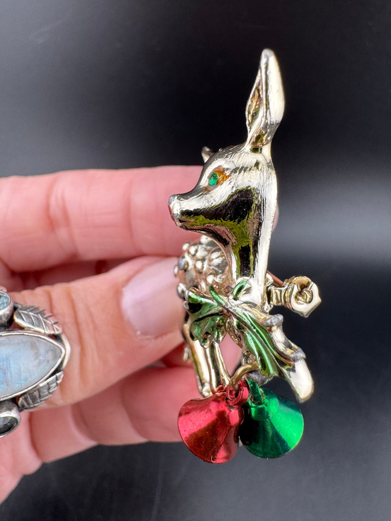 Vintage Goldtone Reindeer Pin