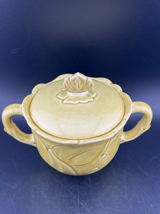 Woodfield Golden Fawn Sugar Bowl with Lid by Steubenville