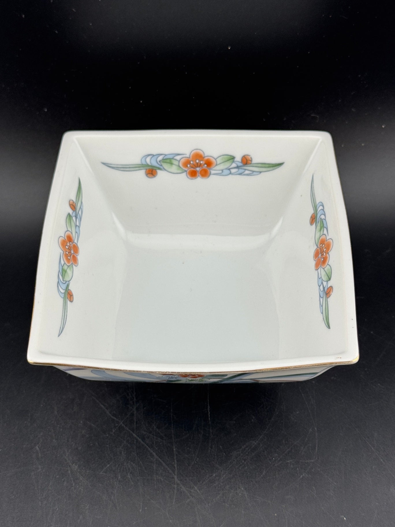 Vintage Takahashi Flora Square Bowl