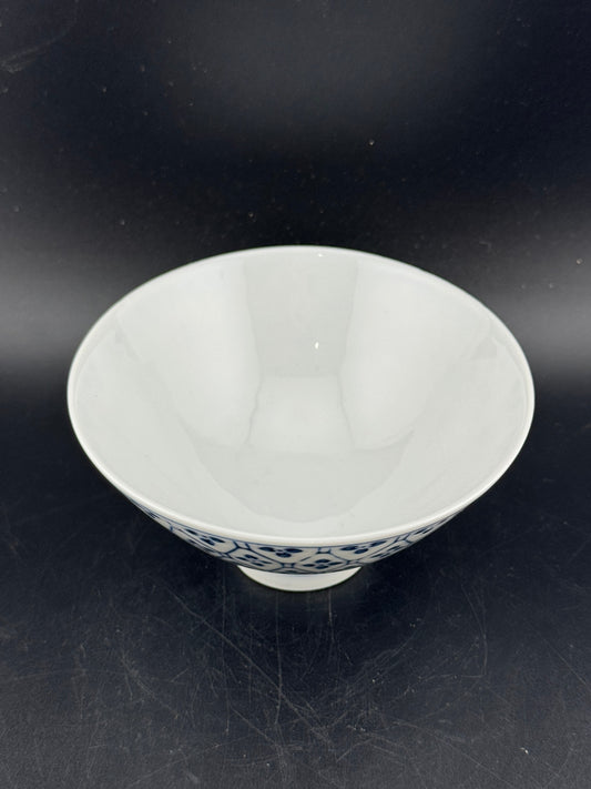 Vintage Blue and White Rice Bowl
