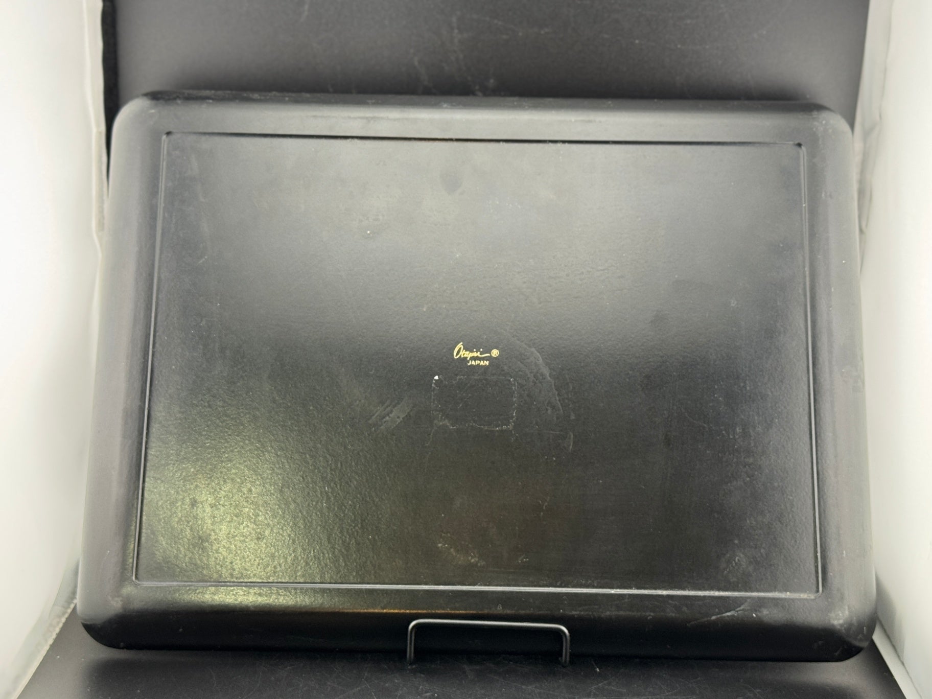 Vintage Otagiri Iris Black Laquer Tray