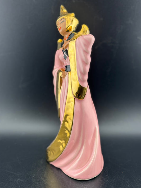 Vintage Asian Woman Figurine by Miramar of CA Pottery