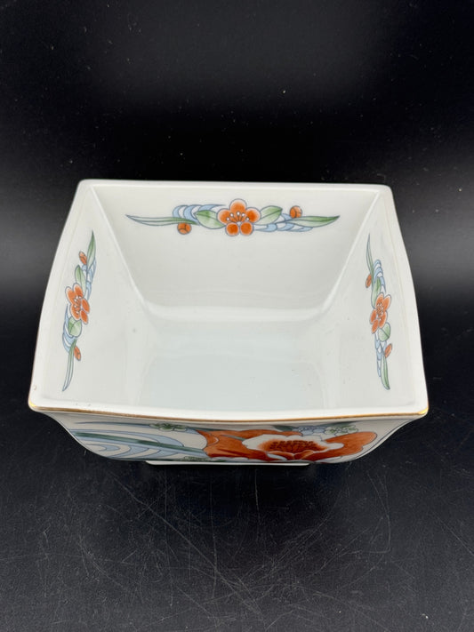 Vintage Takahashi Flora Square Bowl