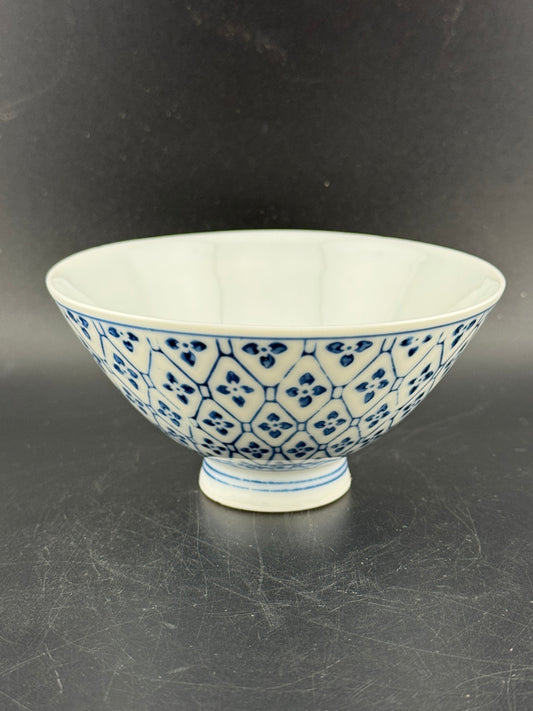 Vintage Blue and White Rice Bowl