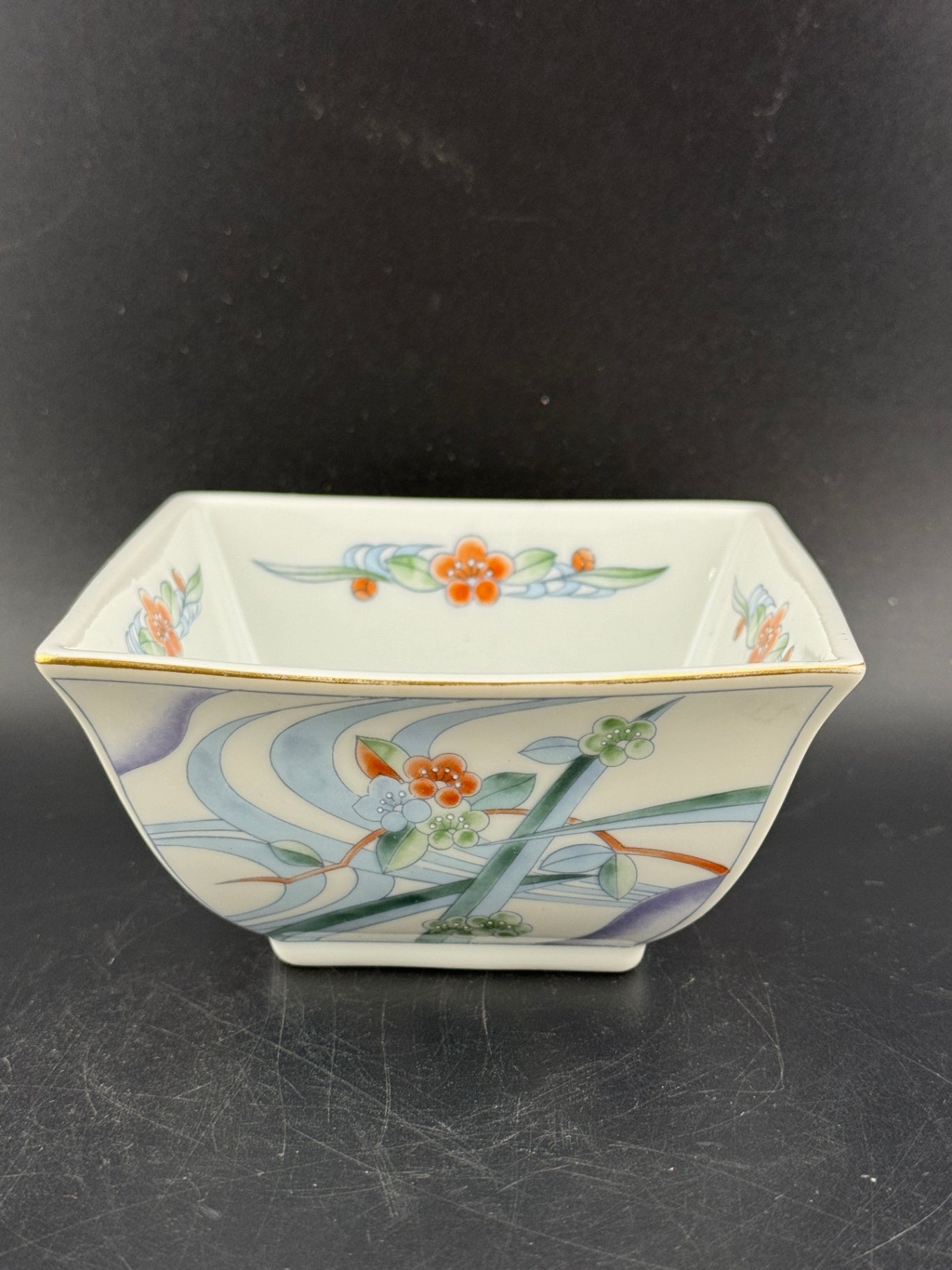 Vintage Takahashi Flora Square Bowl