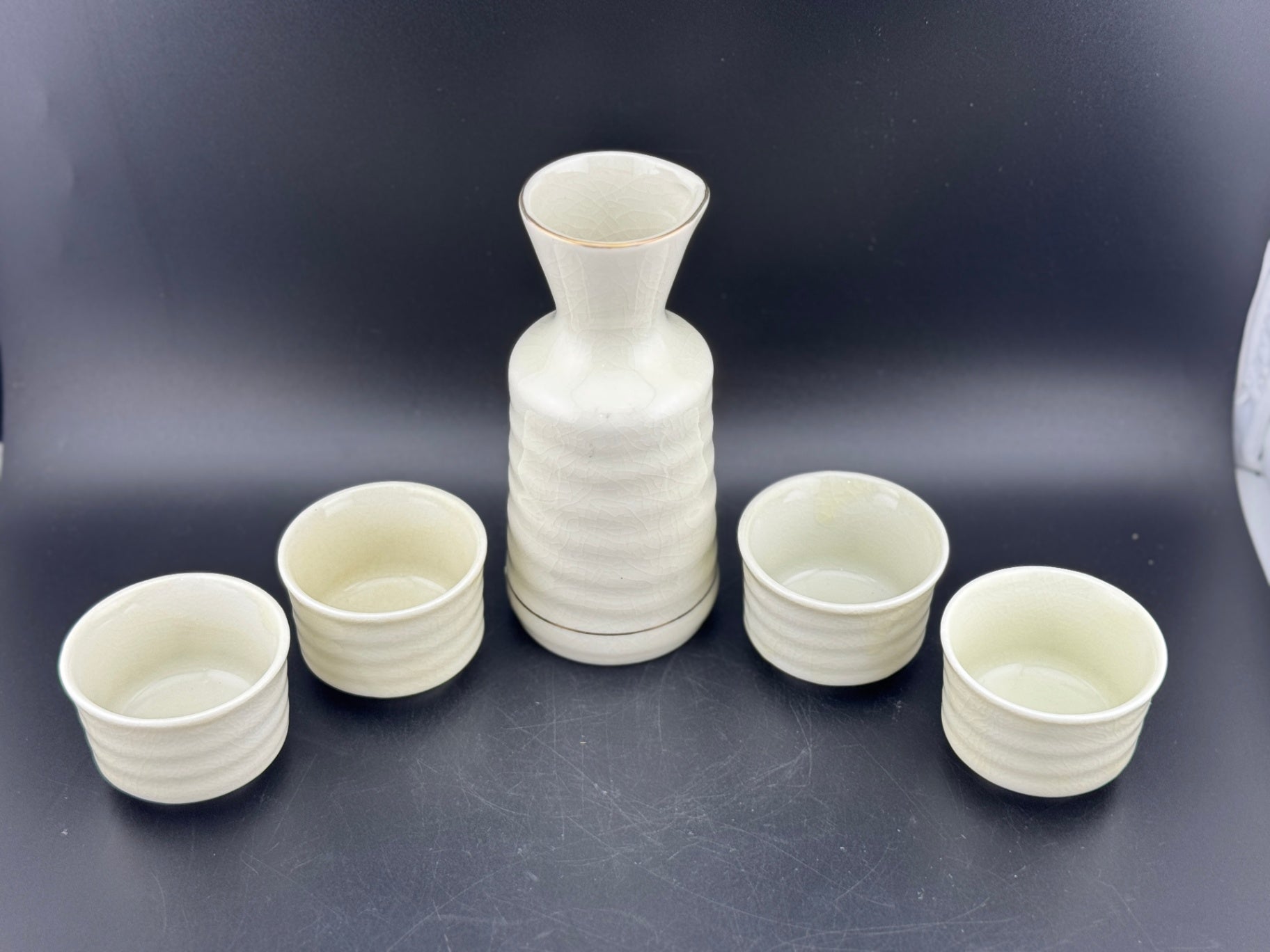 Vintage OMC Sake Set, Guilded Grouse