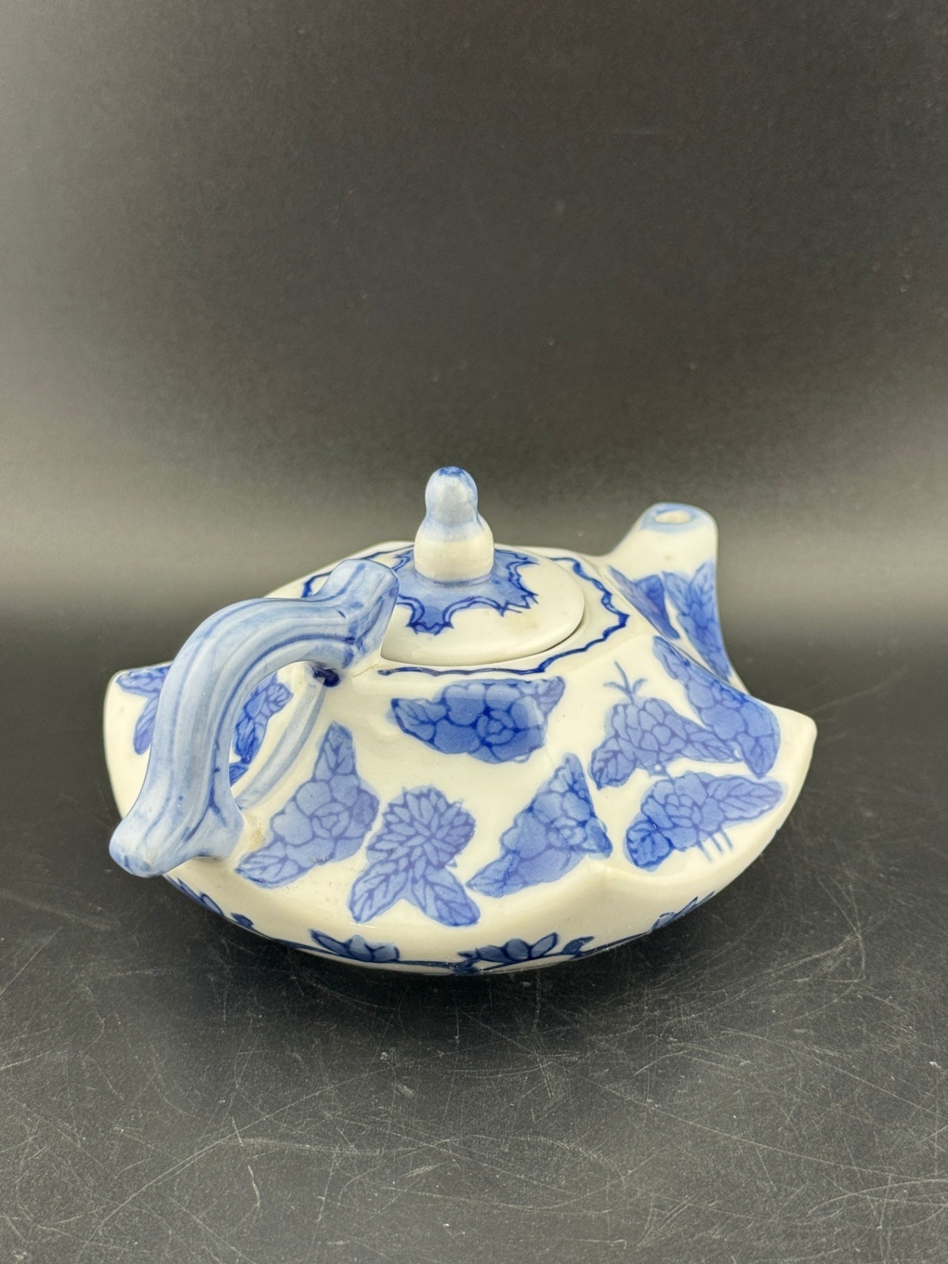 Vintage Miniature Hexagon Shaped Teapot