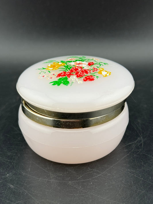 Vintage Pink Floral Trinket Box