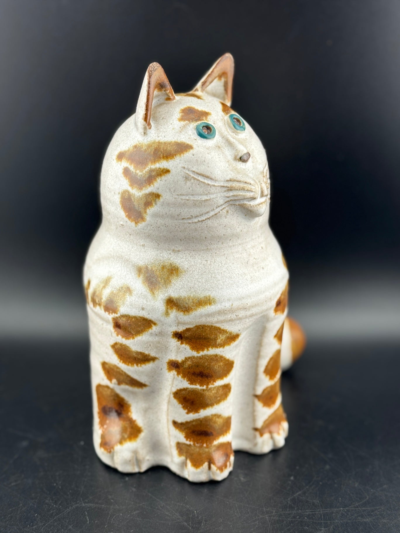 1970's Foxlo Studio Stoneware Cat Statue