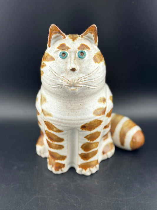 1970's Foxlo Studio Stoneware Cat Statue
