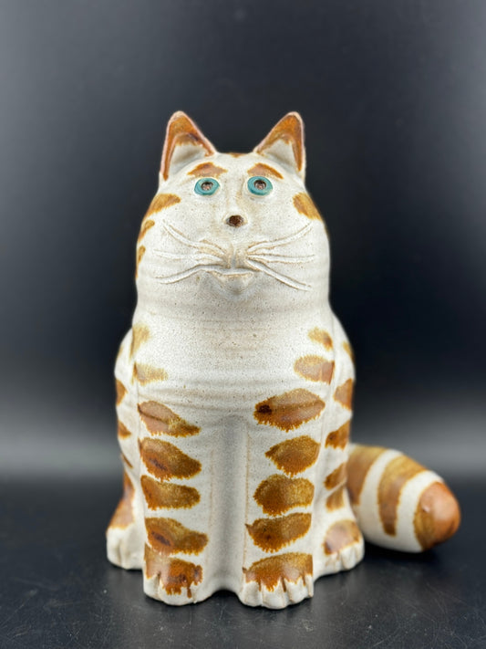 1970's Foxlo Studio Stoneware Cat Statue