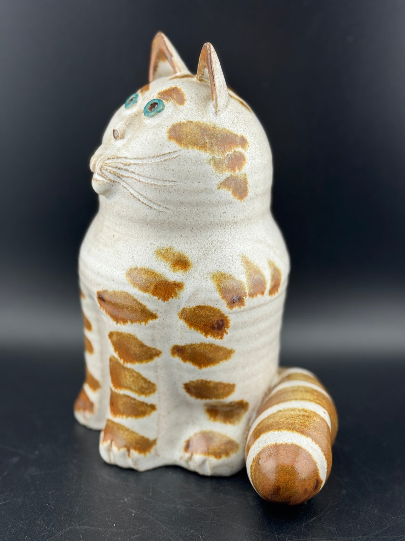 1970's Foxlo Studio Stoneware Cat Statue