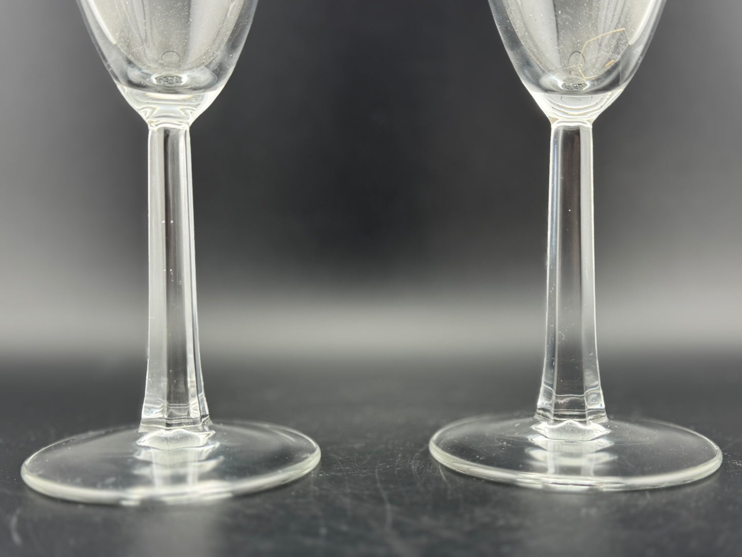 Champagne Flute with Gold Rim