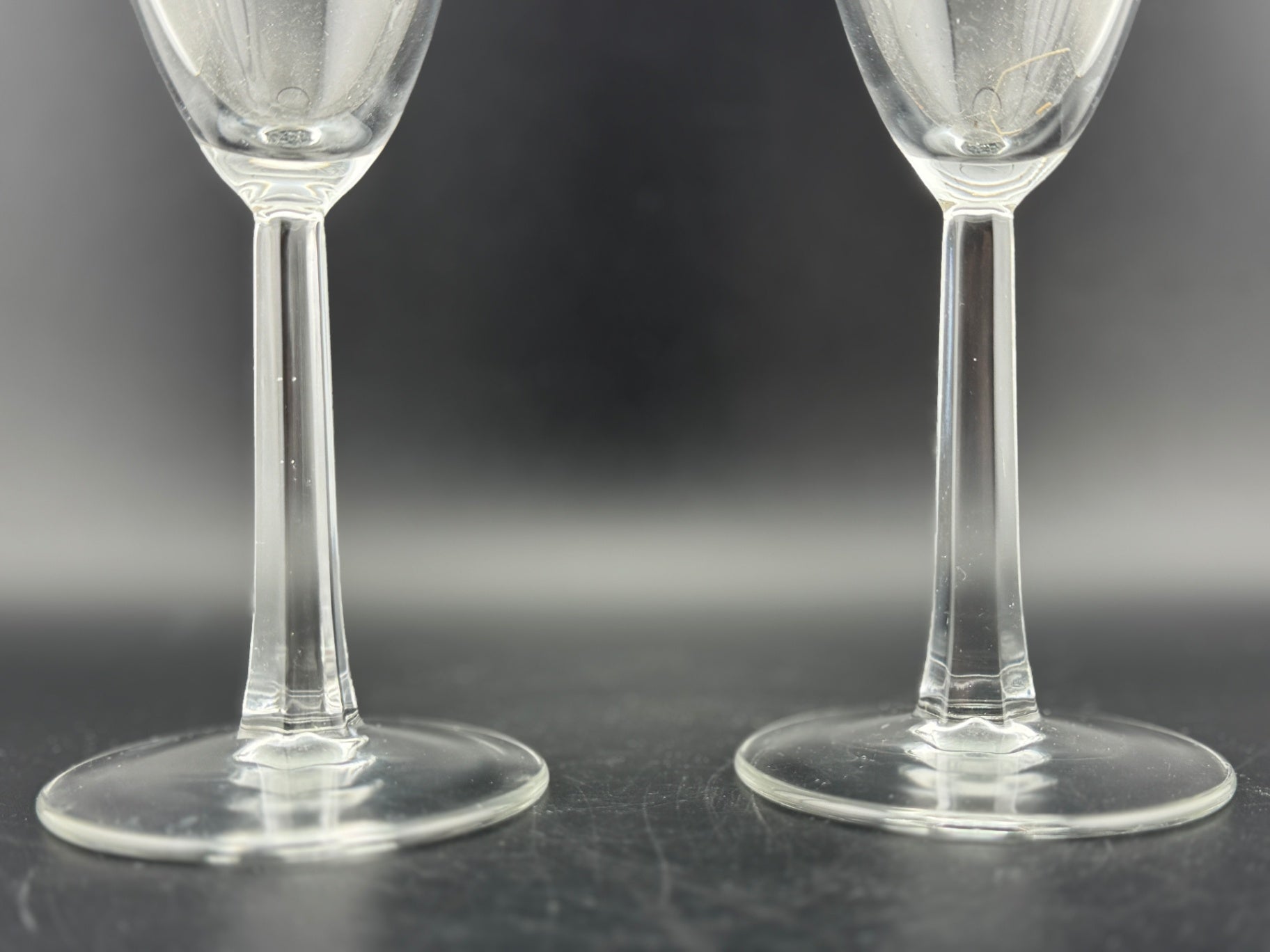 Champagne Flute with Gold Rim
