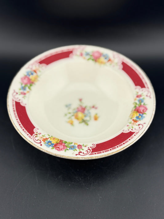Vintage Homer Laughlin Brittany Red 6.5" Rose Bowl