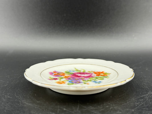 Vintage Japanese Mini Floral Bouquet Plate