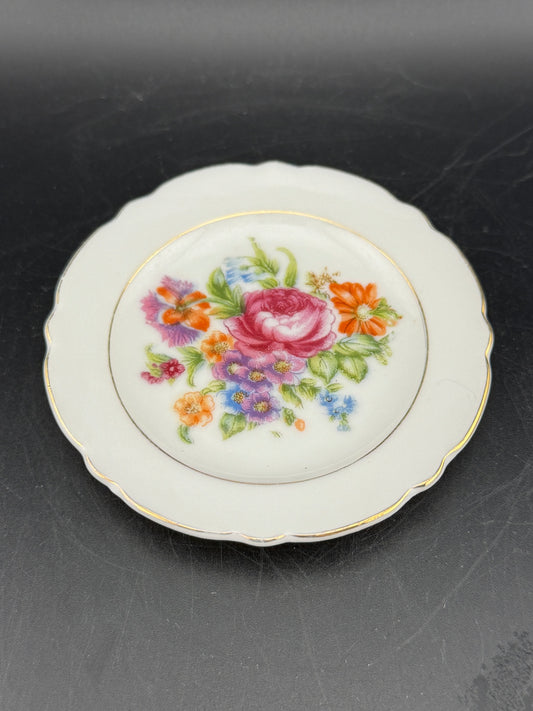 Vintage Japanese Mini Floral Bouquet Plate