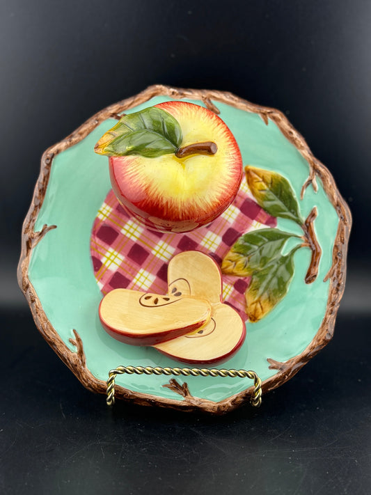 Vintage Baum Bros. Decorative 3D Apple Plate