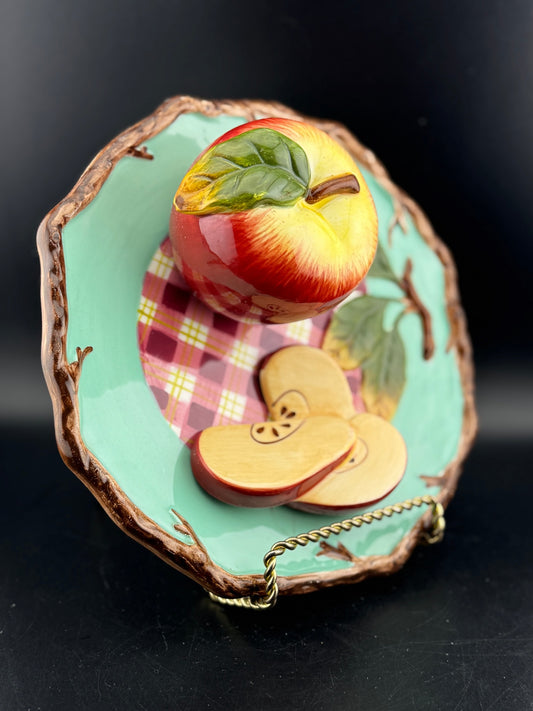 Vintage Baum Bros. Decorative 3D Apple Plate