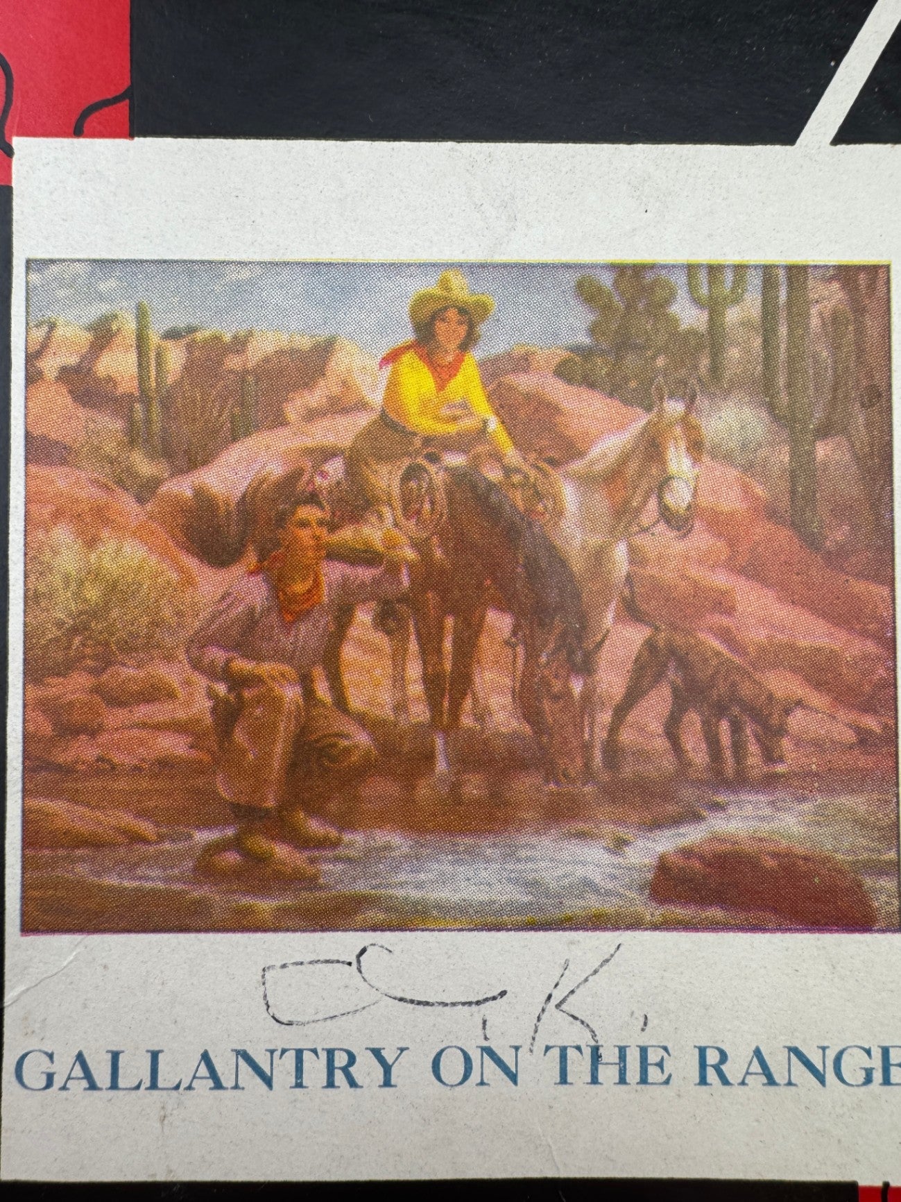 Vintage Perfect Picture Puzzle - Gallantry on the Range