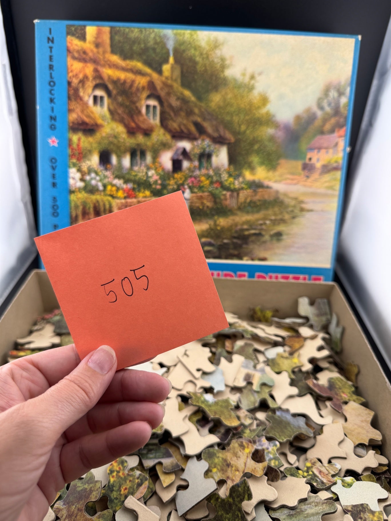 Vintage Perfect Picture Puzzle - Cottage by the River