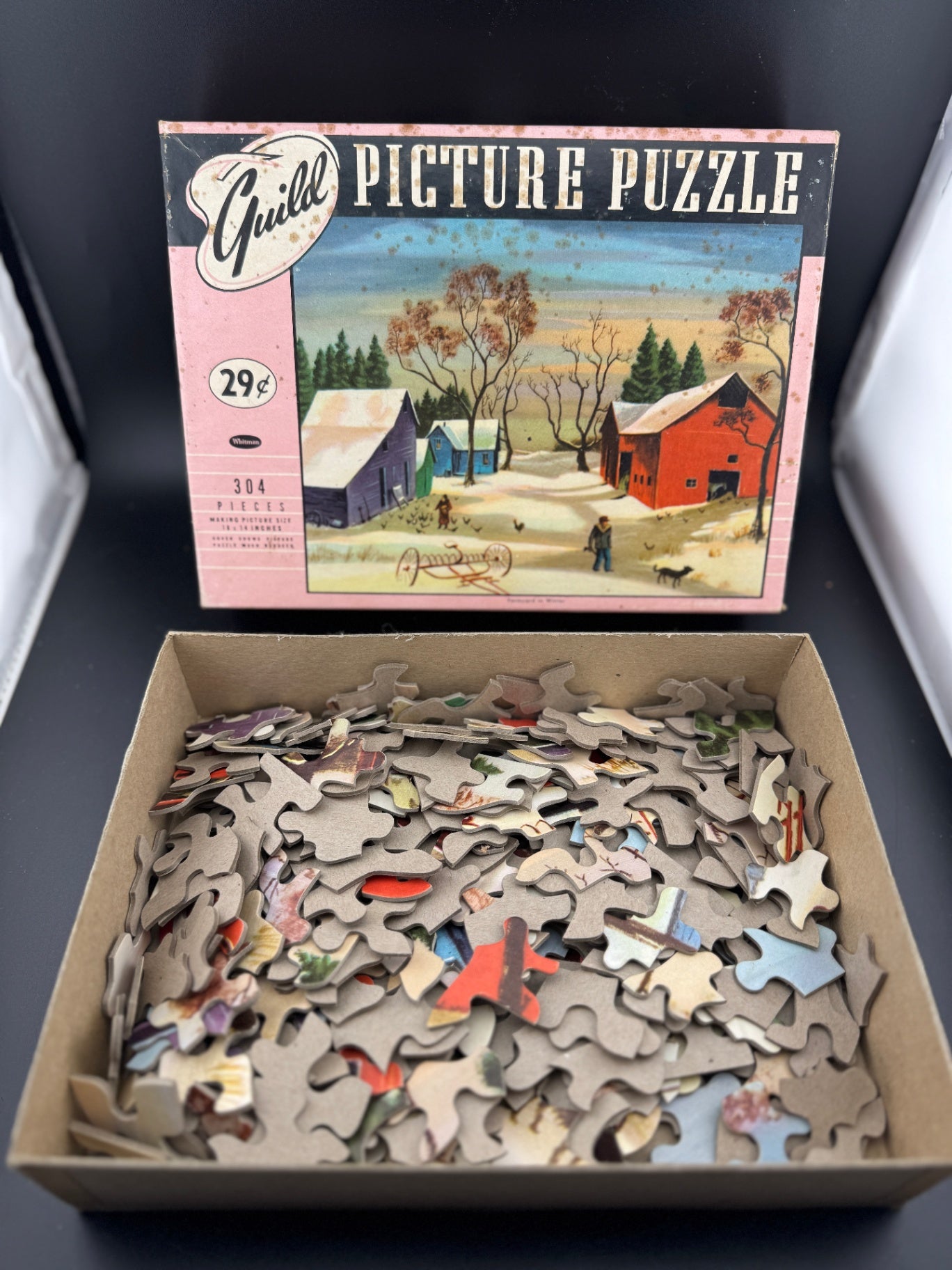 Vintage Guild Puzzle - Farmyard in Winter