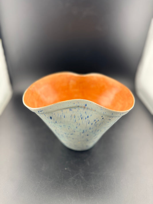 Blue Splatter Pottery Planter/Vase
