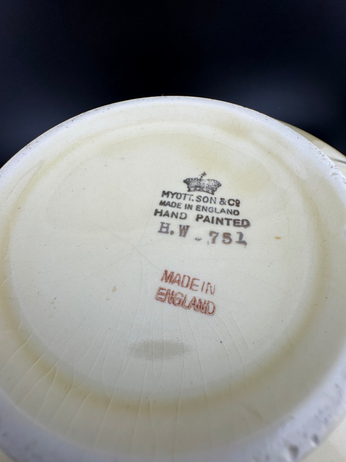 Myott, Son & Co. Hand Painted Bowl