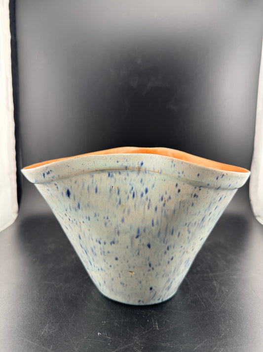 Blue Splatter Pottery Planter/Vase