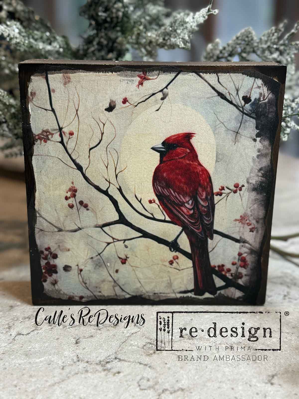 A3 Decoupage Fiber Pack - Festive Cardinal.