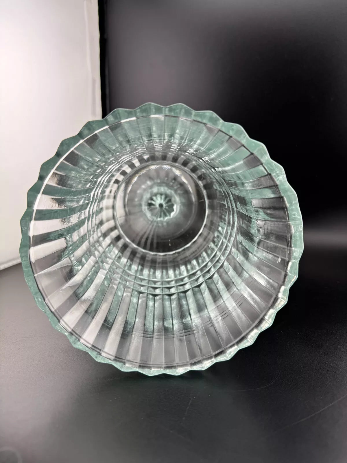Vintage Clear Glass Pedestal Vase and/or Candleholder