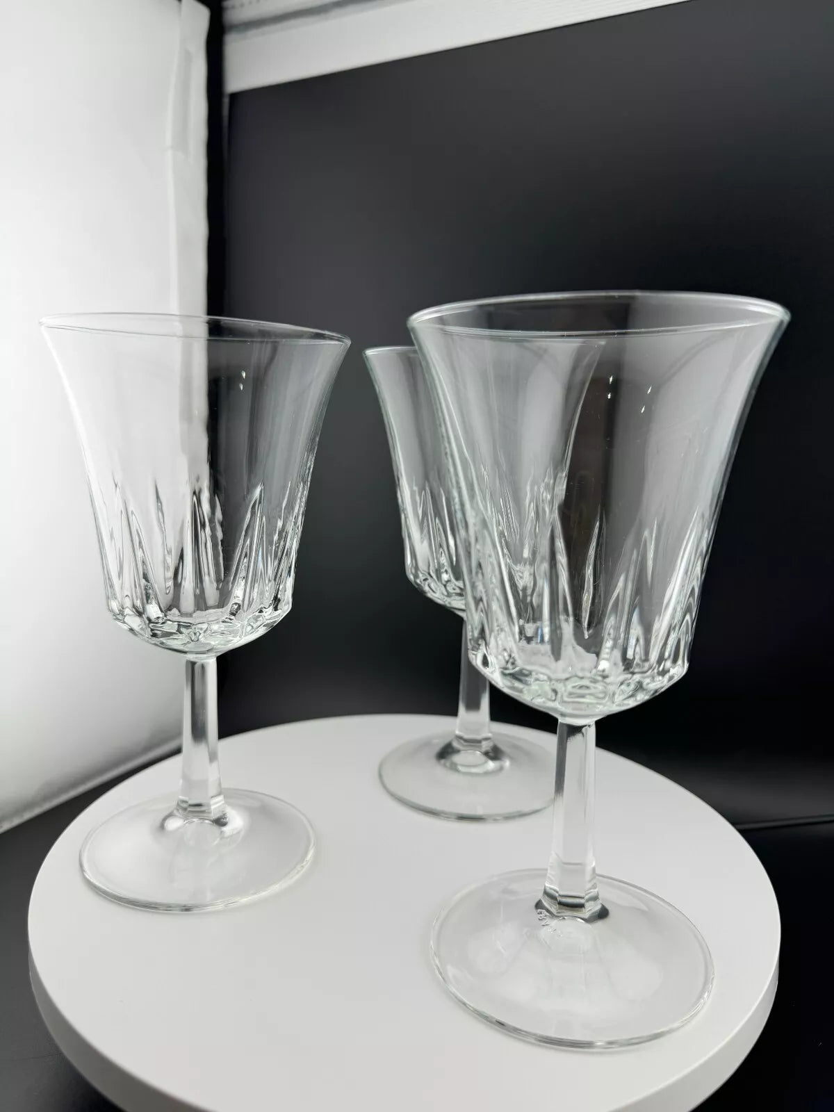 Set of 3 Luminarc Wine Glasses/Goblets - Clear Glass